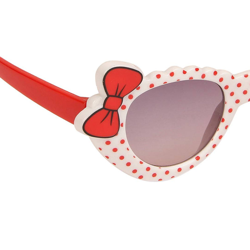 White Cat-Eye Full Rim UV Protected Sunglasses for Girls