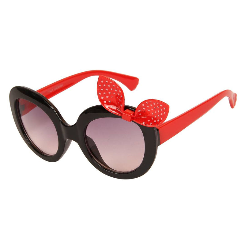 Black Oval Full Rim UV Protected Sunglasses for Girls
