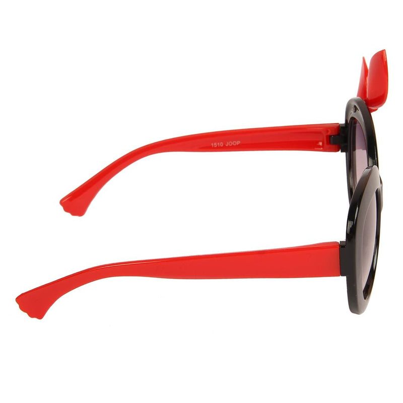 Black Oval Full Rim UV Protected Sunglasses for Girls