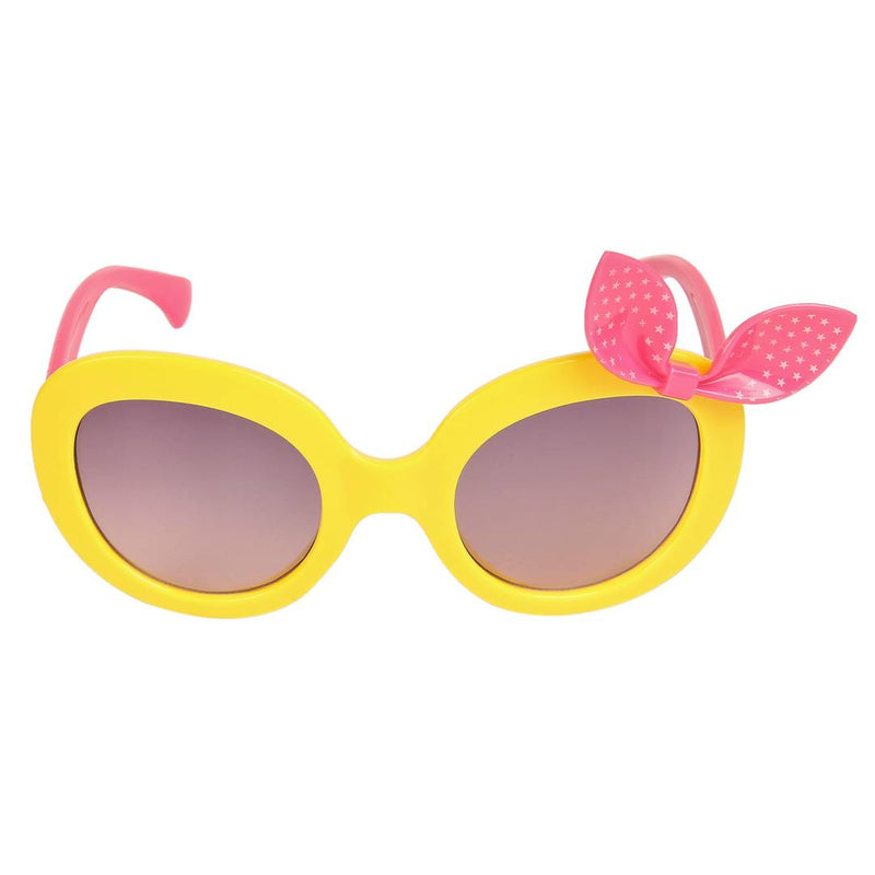 Yellow Oval Full Rim UV Protected Sunglasses for Girls
