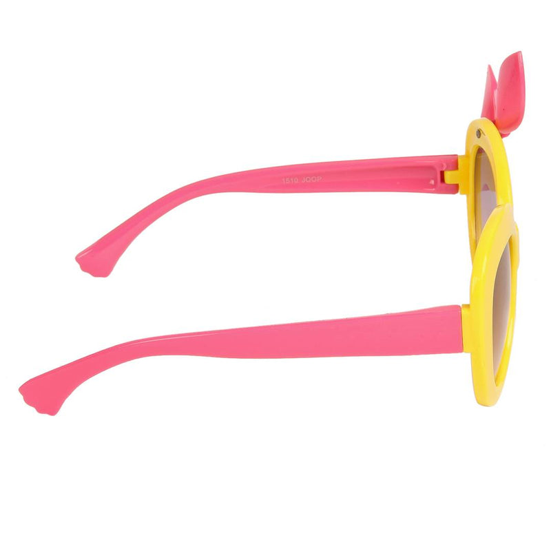Yellow Oval Full Rim UV Protected Sunglasses for Girls