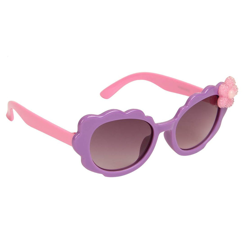Purple Oval Full Rim UV Protected Sunglasses for Girls