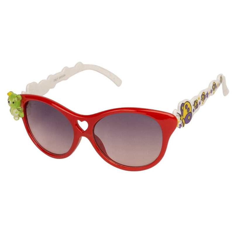 Red Cat-Eye Full Rim UV Protected Sunglasses for Girls