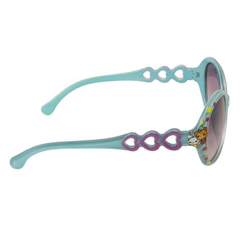 Green Round Full Rim UV Protected Sunglasses for Girls