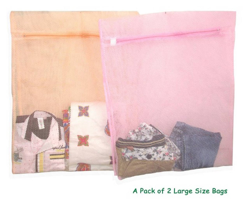 Laundry Bag with Zip ( Pack of 4 ) Large Size:(60 cm x 48 cm)