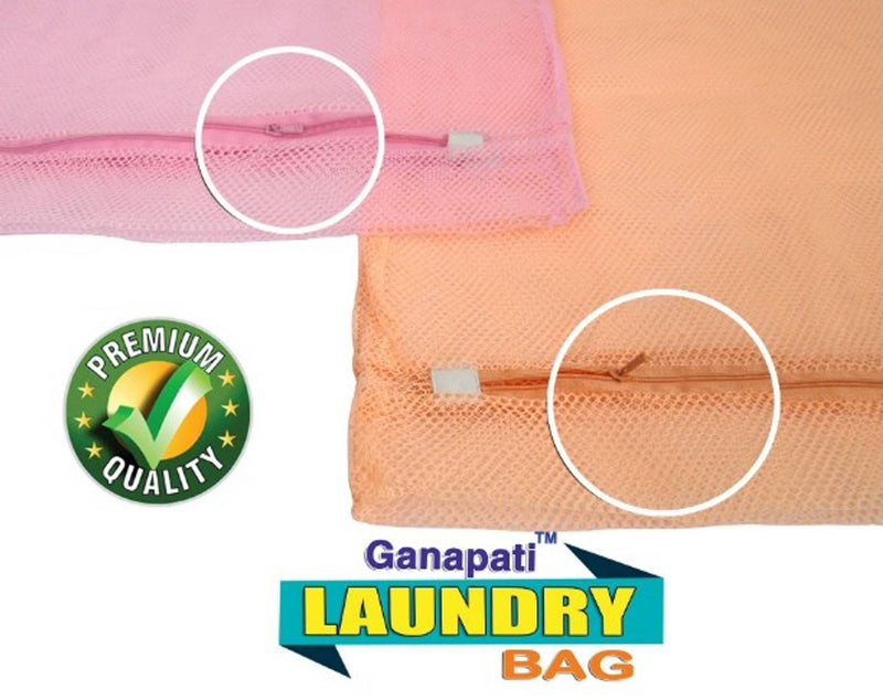 Laundry Bag with Zip ( Pack of 4 ) Large Size:(60 cm x 48 cm)