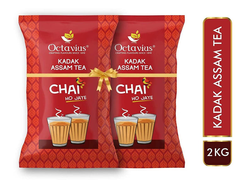 Octavius Kadak Assam CTC Tea - 1 Kg X Pack Of 2-Price Incl.Shipping