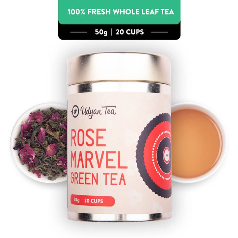 Udyan Tea - Rose Marvel Green Tea - 50 gm