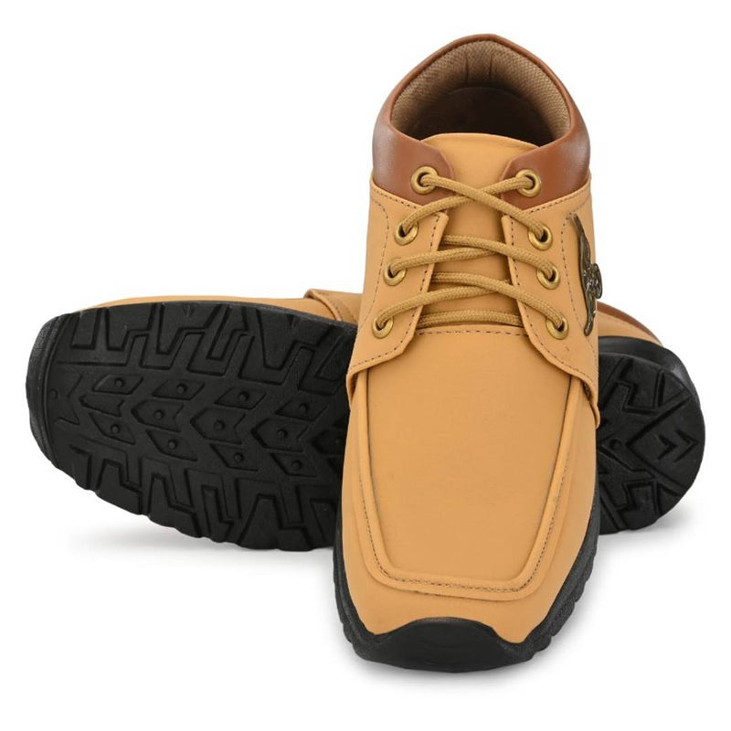 Durable Tan Casual Outdoor Boots For Men