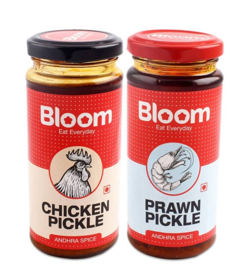 Bloom Foods Spicy Boneless Andhra Chicken & Prawns Pickles