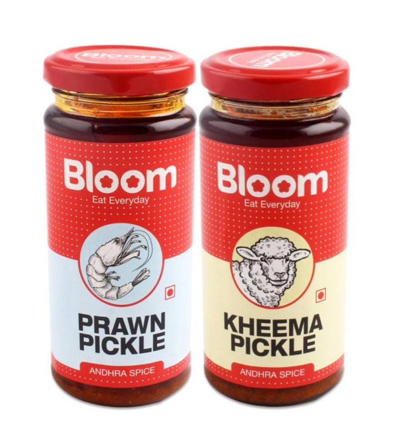 Bloom Foods Spicy Andhra Prawns & Keema Pickles