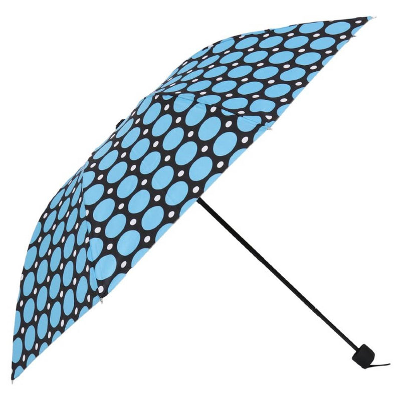 Umbrella 3 Fold Digital Printed Rain & Sun Protective Umbrella (Turq/Black)