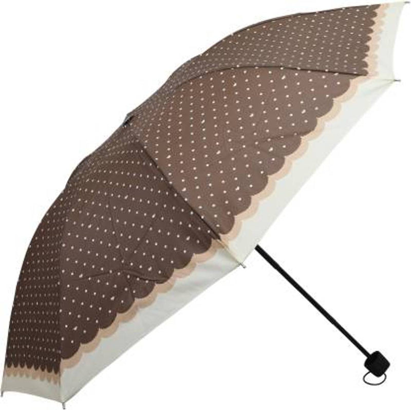 Umbrella 3 Fold Digital Printed Rain & Sun Protective Umbrella (Brown)