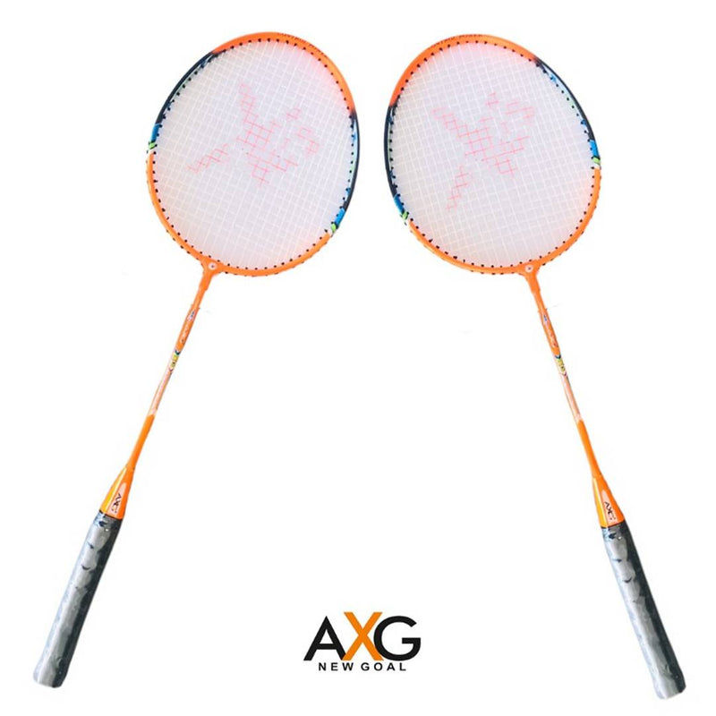 AXG New Goal AX-8 Stylish swing Orange, Black Strung Badminton Racquet  (Pack of: 2, 100 g)