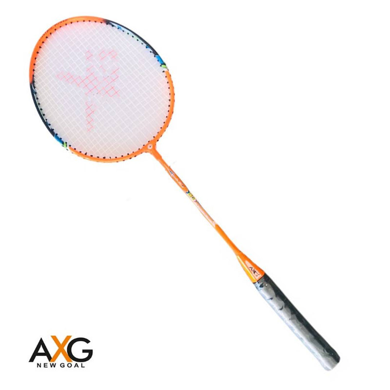 AXG New Goal AX-8 Sturdy and Powerful Orange Strung Badminton Racquet  (Pack of: 1, 100 g)