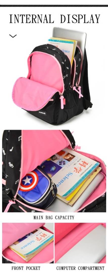 Force1 26 Litres lightweight casual waterproof backpack school bag for girls women teens laptop water proof resistant travel