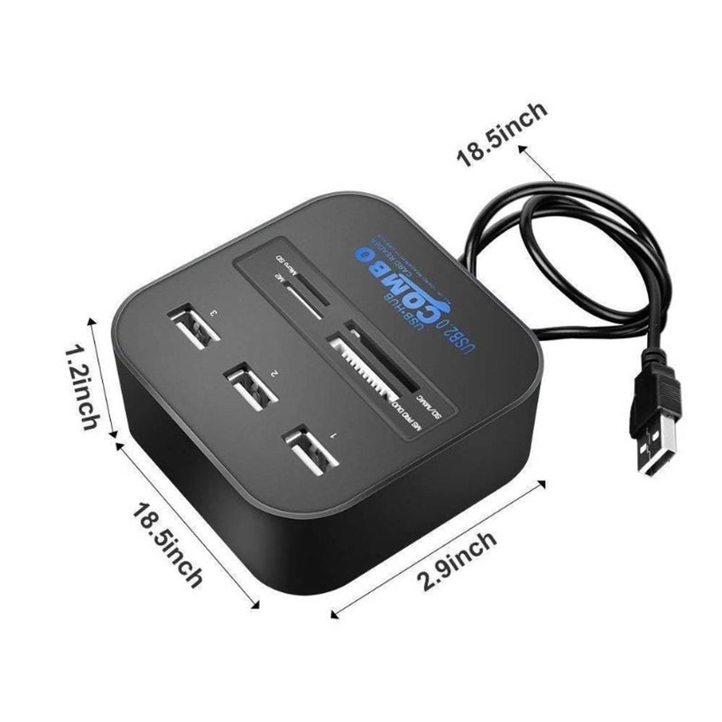 Combo 3 USB Hub with Multi Card Reader