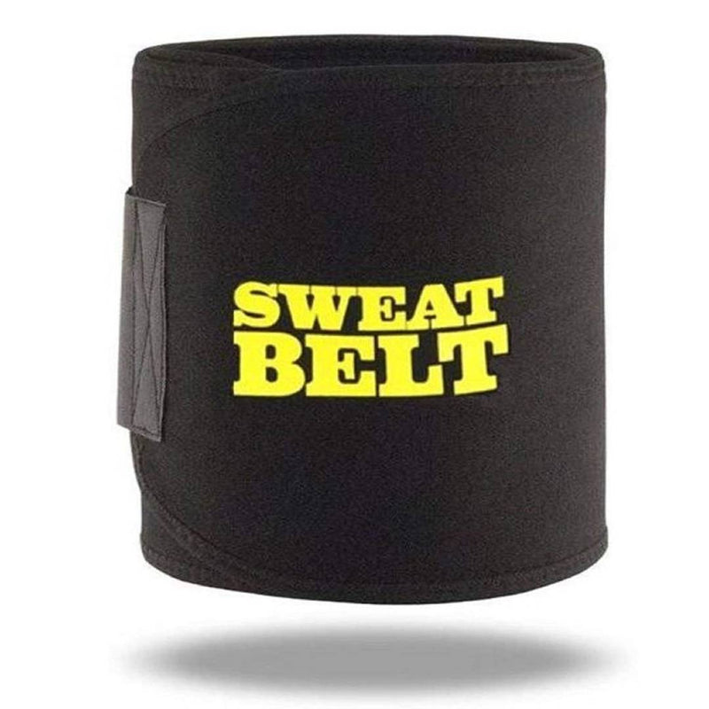 Sweat Waist Trimmer Fat Burner Belly Tummy Yoga Wrap Black Exercise Body Slimming Belt(Pack of 1)