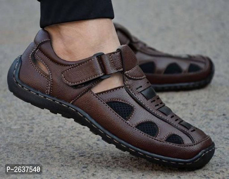 Men's Brown Synthetic Comfort Sandal