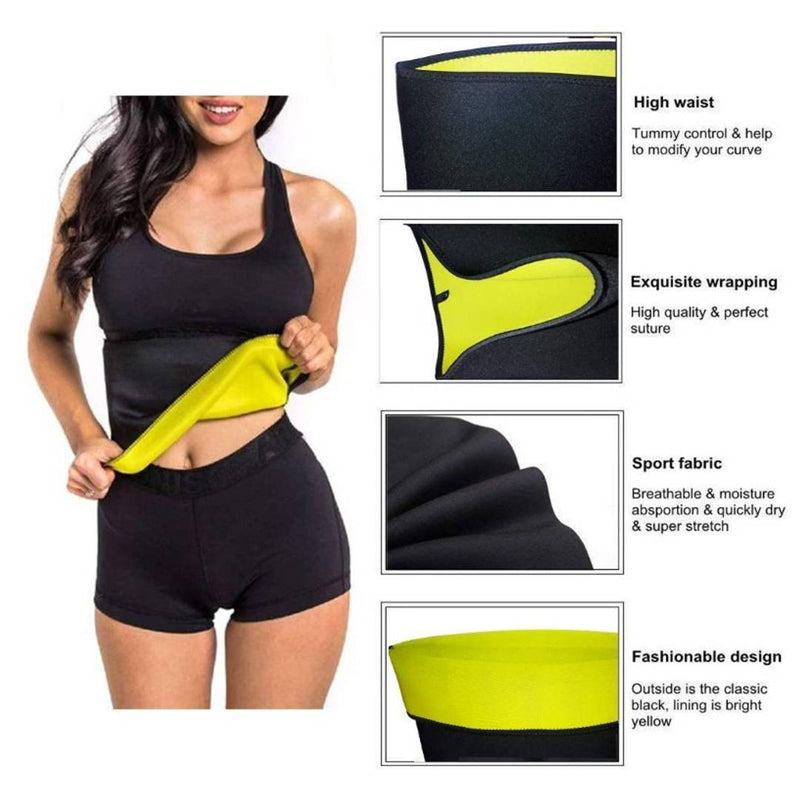 Hot Shaper Comfortable Soft Sweat Waist Fat Burner Body Slim Belt Non-Tearable Tummy Trimmer Lose Weight Effectively for Men & Women (Size M, L, XL, XXL, 3XL & 4XL)