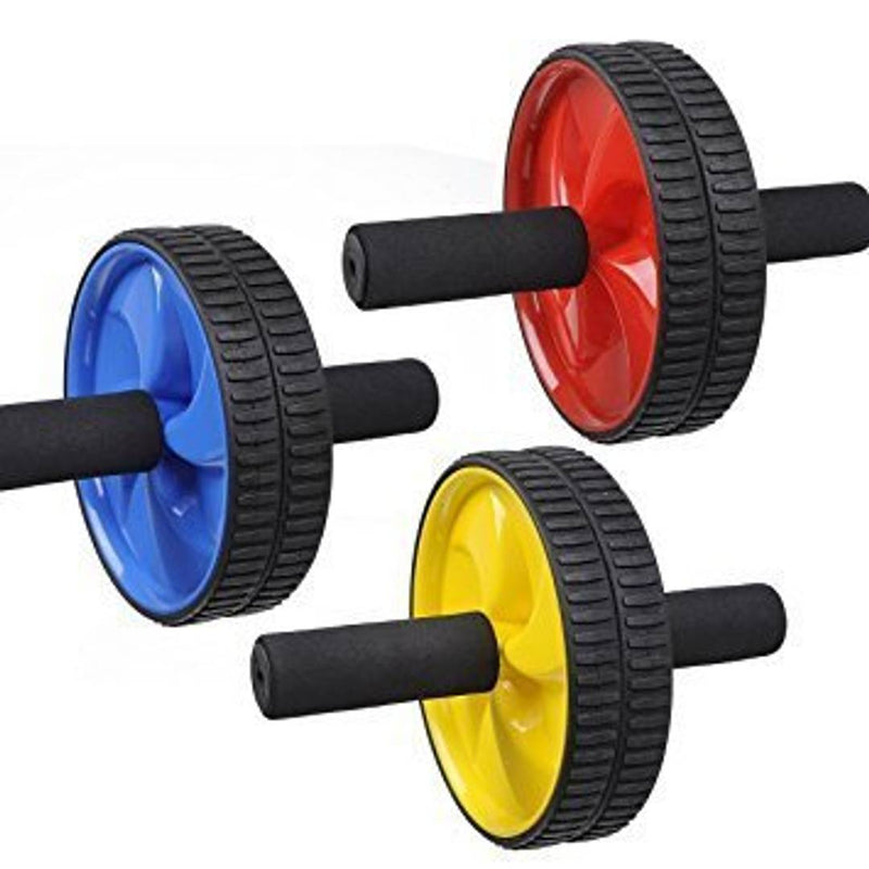 Abdominal Double Wheel Ab Roller Gym For Exercise Fitness Equipment Workout Ab Exerciser  (Color may vary)(Pack of 1)