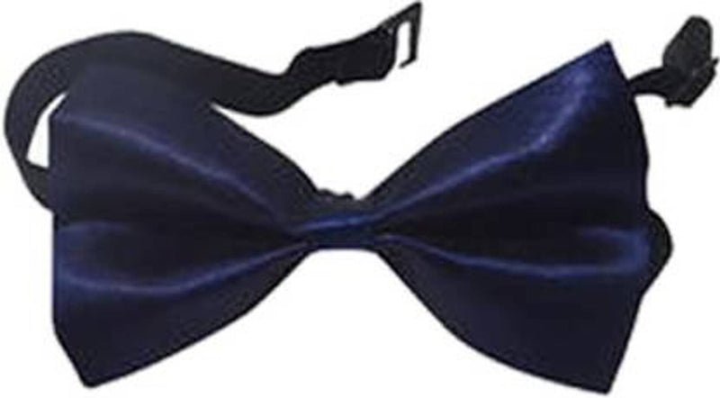 Navy Blue Bow Solid Tie