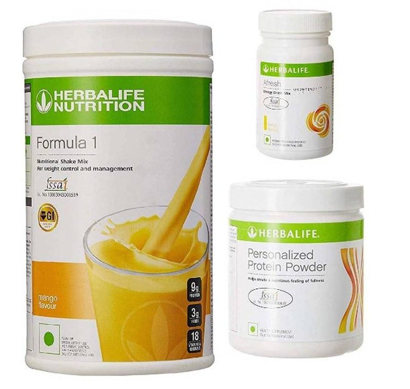 Herbalife Nutritional Shake (Mango), Protein, Afresh (Lemon) Combo Pack Price Incl. Shipping