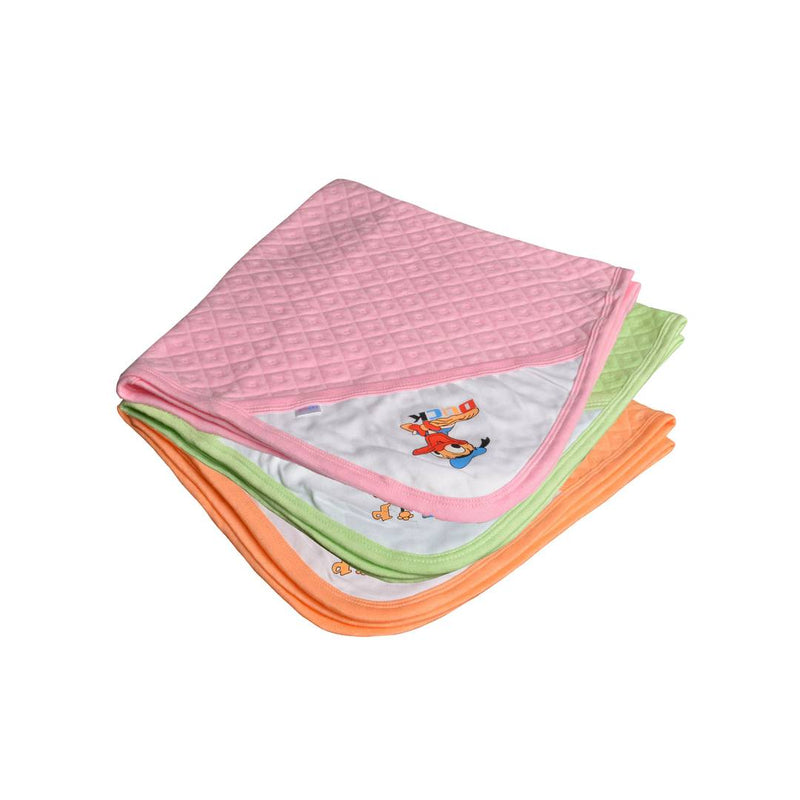 Premium Cotton Baby Hooded Towel Combo - Pack of 3 (Green II Orange II Pink)