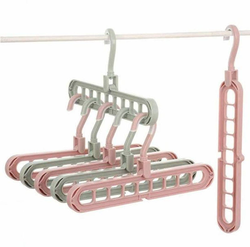 Plastic Colourful Adjustable Cloth Hangers (Multicolour, Pack Of 1)