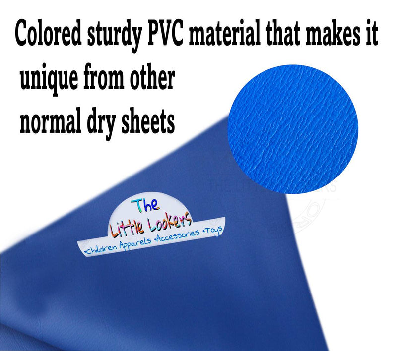 Dry,Waterproof & Reusable Sheets for Baby (Small, Navy Blue & Sky Blue - Pack of 2)