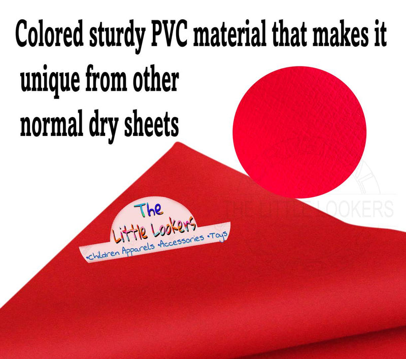 Dry,Waterproof & Reusable Sheets for Baby (Medium, Red & Green - Pack of 2)