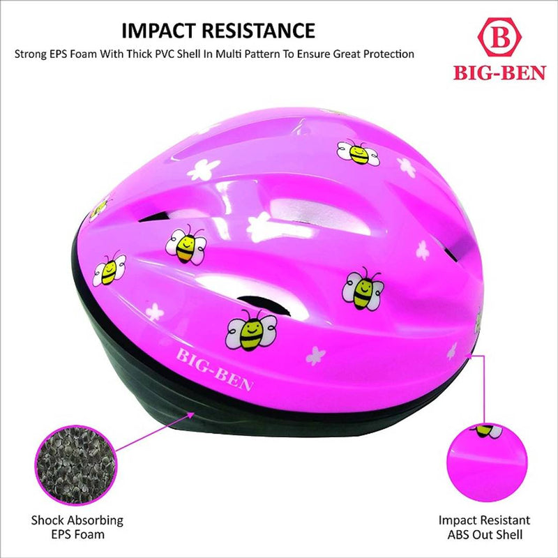 Premium Pink Cycling  Headprotector For Kids