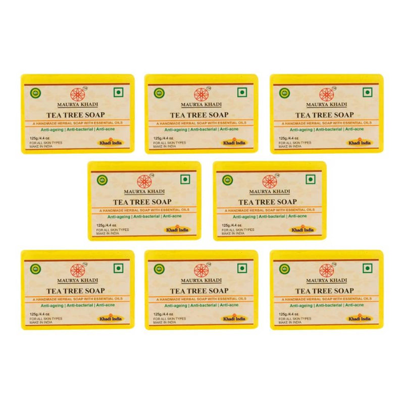 Maurya Khadi Tea Tree Soap With Anti Acne Pack Of 8