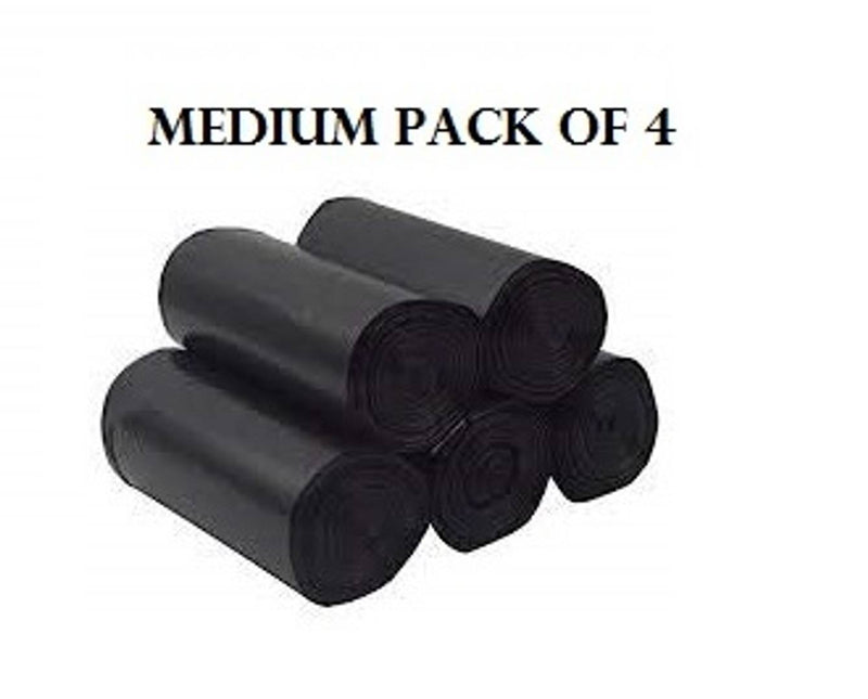 Medium Garbage Bags/Trash Bags/Dustbin Bags (19 X 21 Inches) Pack of 4 (120 Pieces) 30 Pcs Each Pack