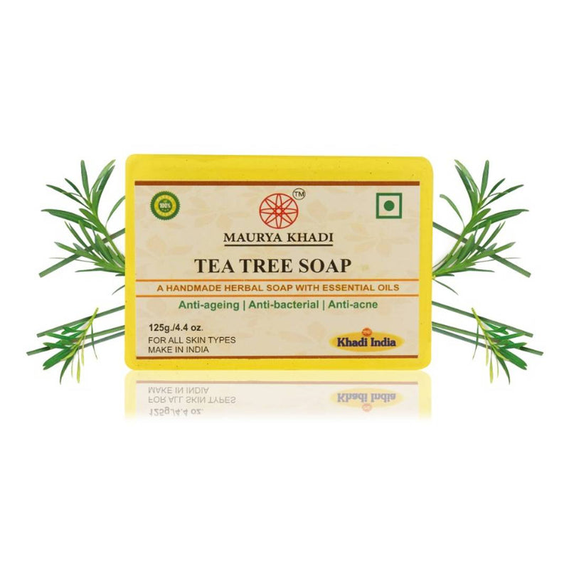 Maurya Khadi Tea Tree Soap With Anti Acne Pack Of 4
