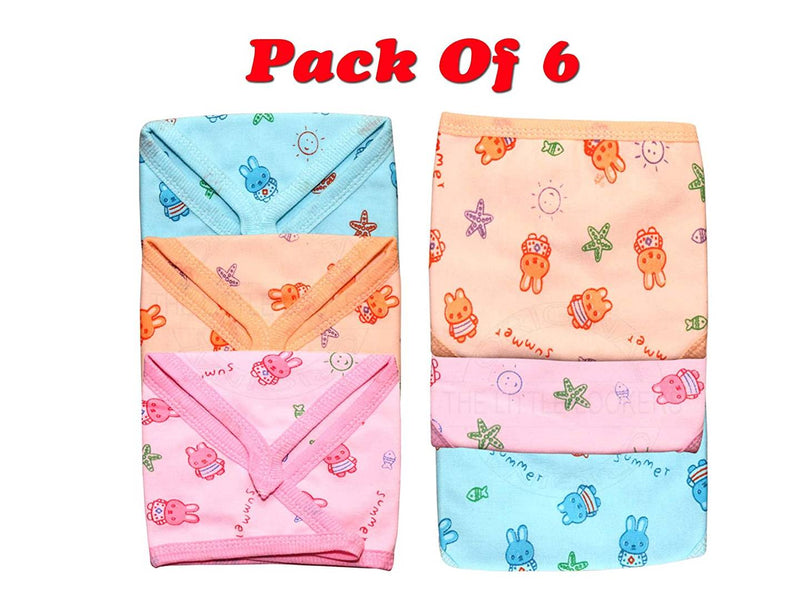 Baby Super Soft Reusable Cotton Hosiery Nappies/Langot/Cloth Diaper (0-6 Months (Printed), Pack of 06)