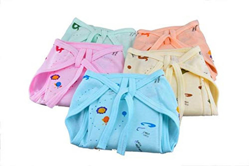 Baby Super Soft Reusable Cotton Hosiery Nappies/Langot/Cloth Diaper (0-3 Months) (Pack of 5)