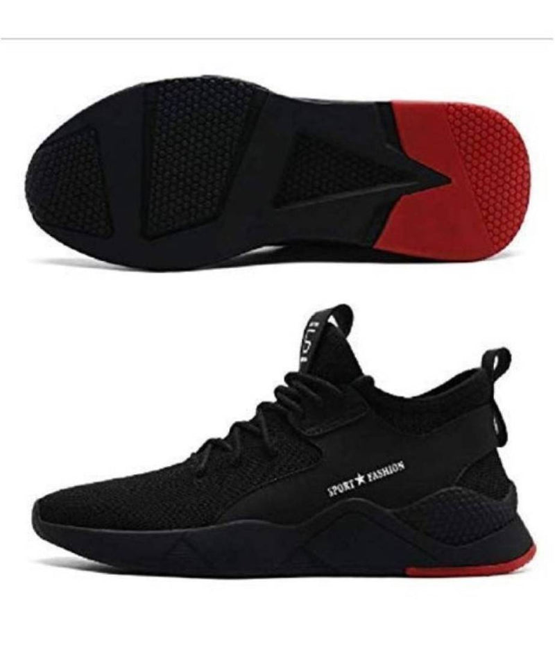 Black Outdoor Sports Sneakers for Men and Boys