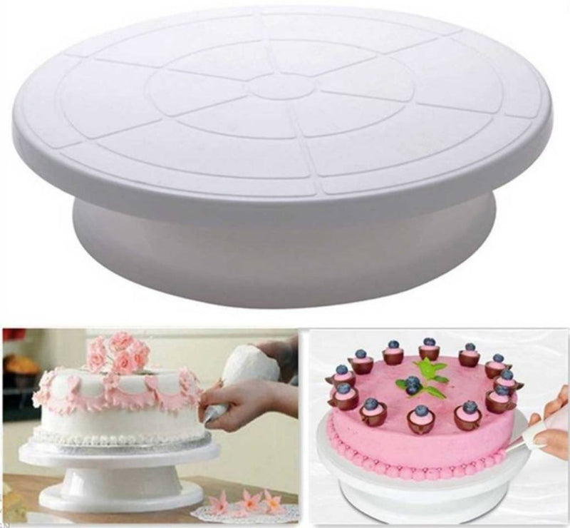 Plastic Cake Decorating Revolving Icing Stand Rotating Turntable