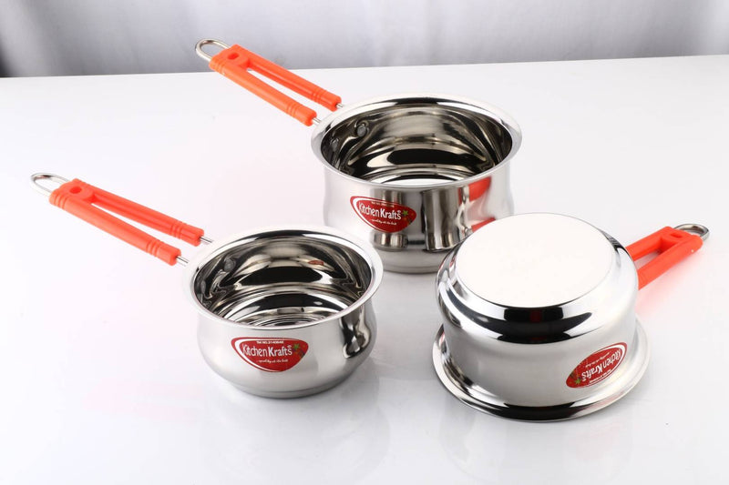 3pcs Belly  Saucepan with handle (16,18,20cm)