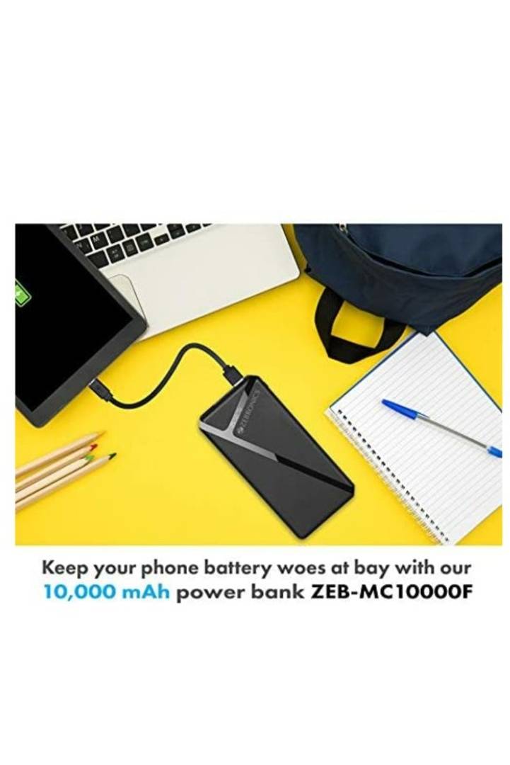 Zebronics power bank 10000mah