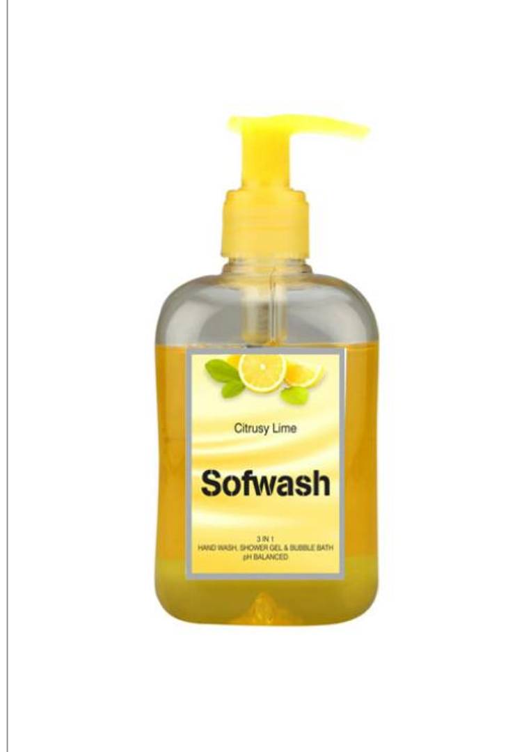 SOFWASH 3 IN 1 HAND WASH, SHOWER GEL & BUBBLE BATH - CITRUSY LIME (250 ML)