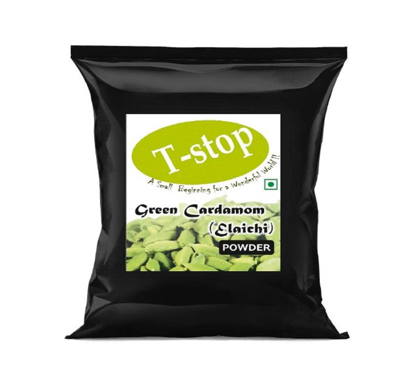 T-stop Green Cardamom Powder Pure Organic No Preservatives/Artificial Colour/Added sugar or flavours