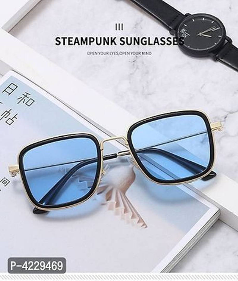 Must Have Stylish Sunglasses For Men & Boys (Golden-Blue)