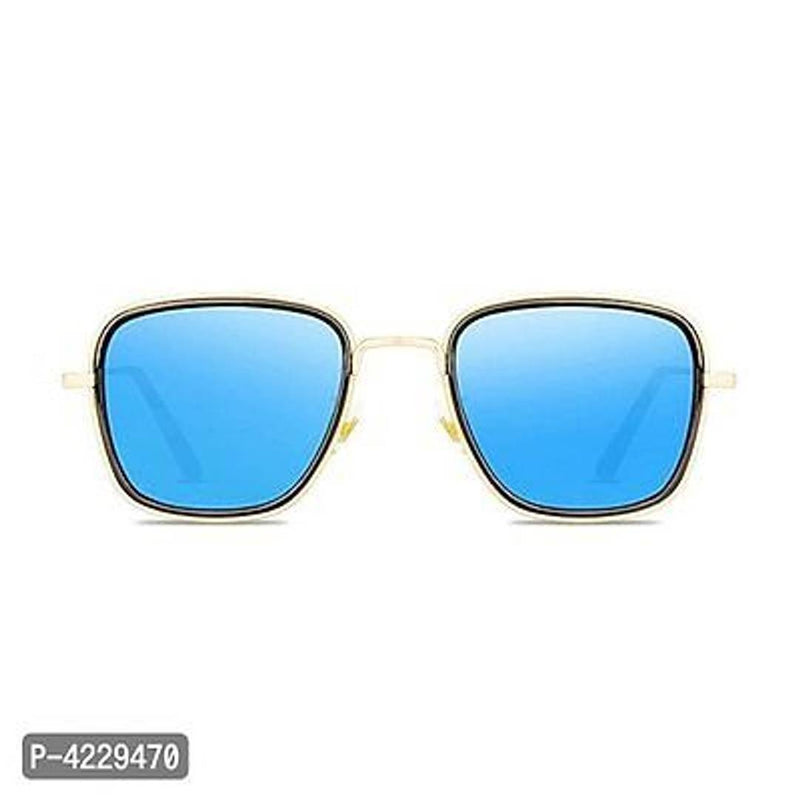 Must Have Stylish Sunglasses For Men & Boys (Golden-Blue-Mirror)