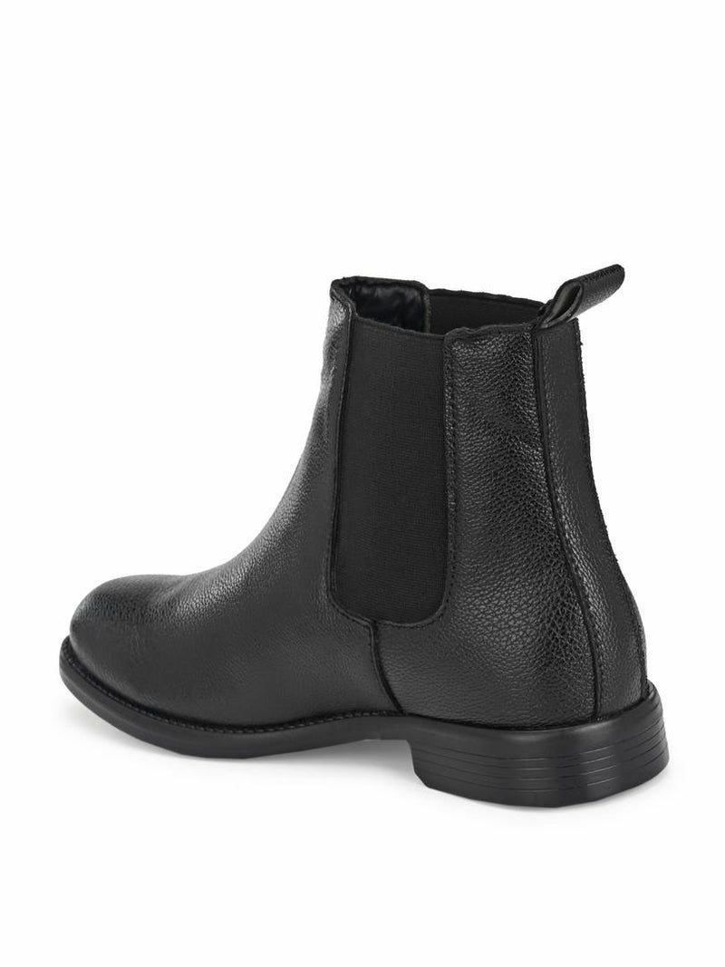 Men's Black PU & Synthetic Outdoor Chelsea Boots