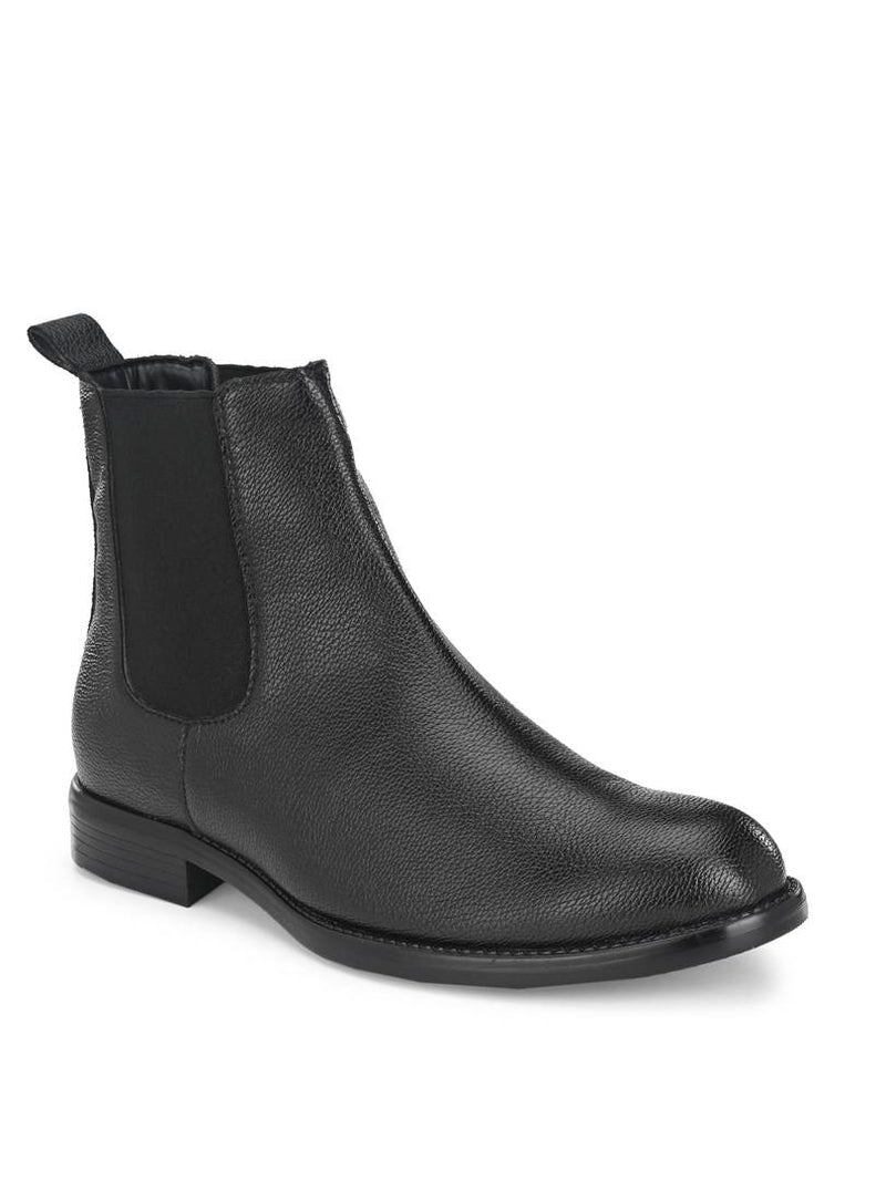 Men's Black PU & Synthetic Outdoor Chelsea Boots