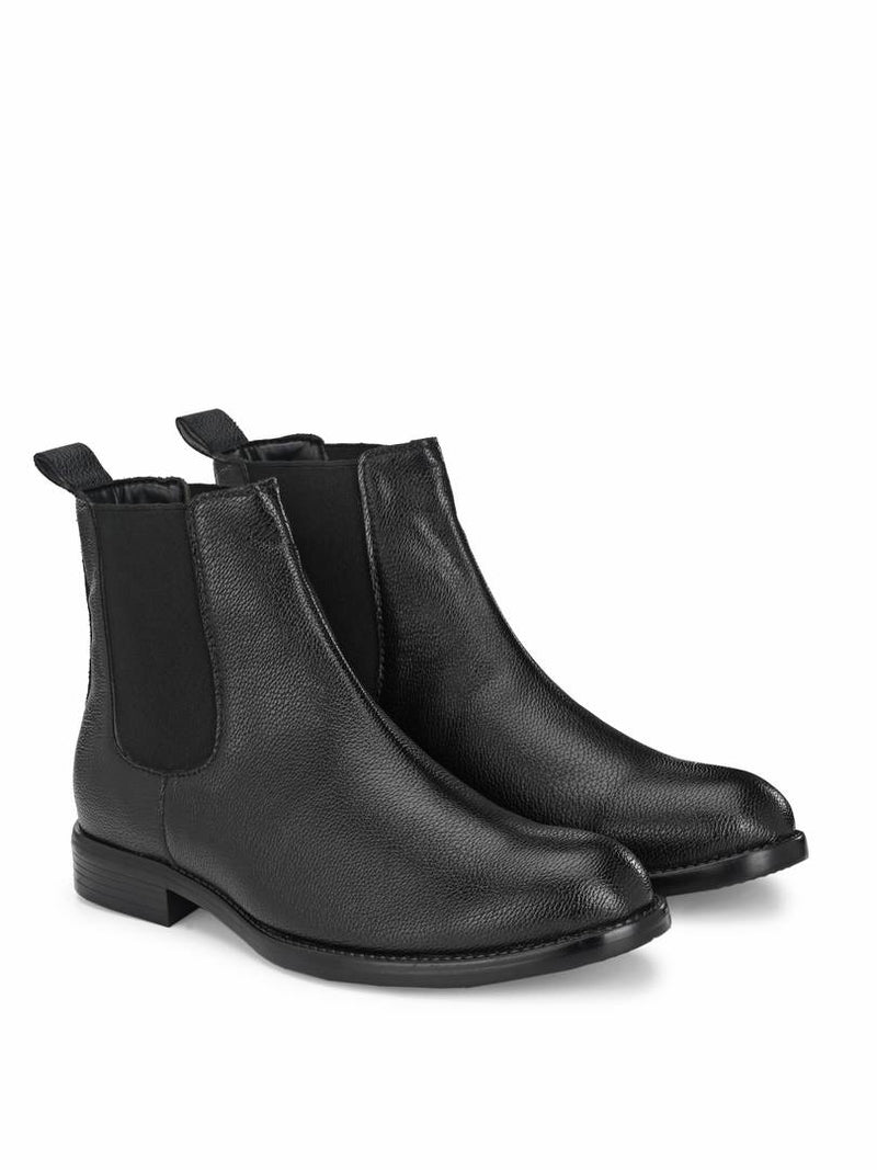 Men's Black PU & Synthetic Outdoor Chelsea Boots