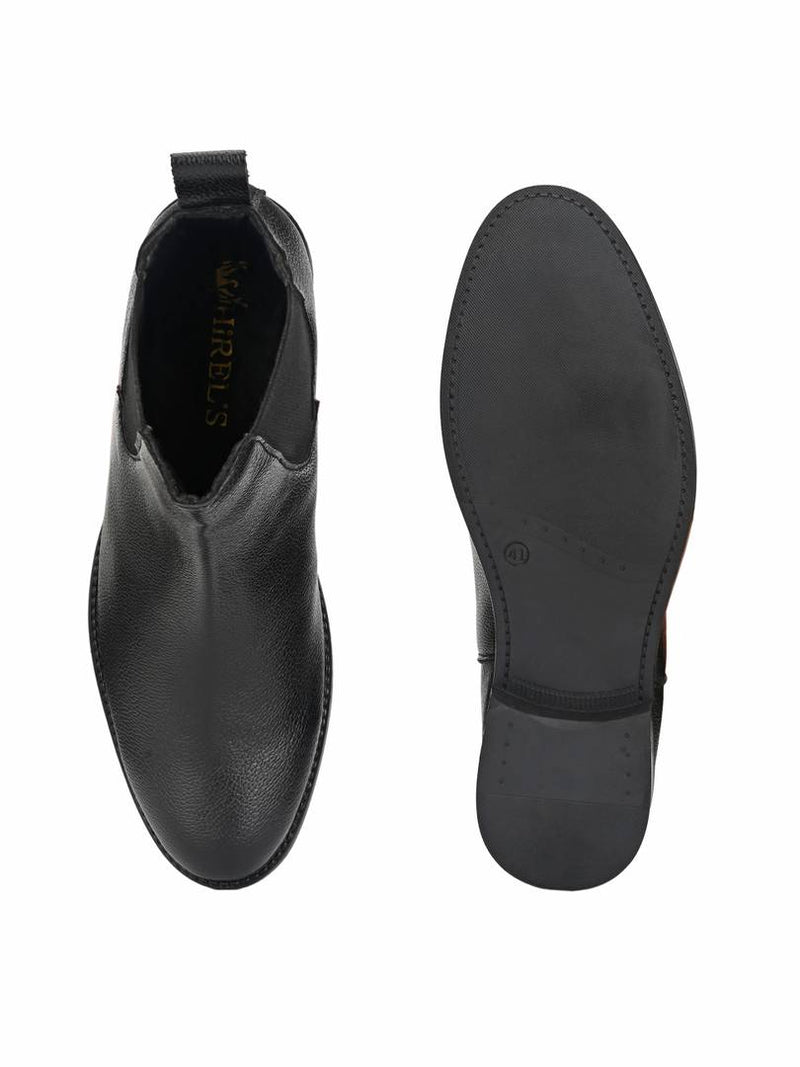 Men's Black PU & Synthetic Outdoor Chelsea Boots