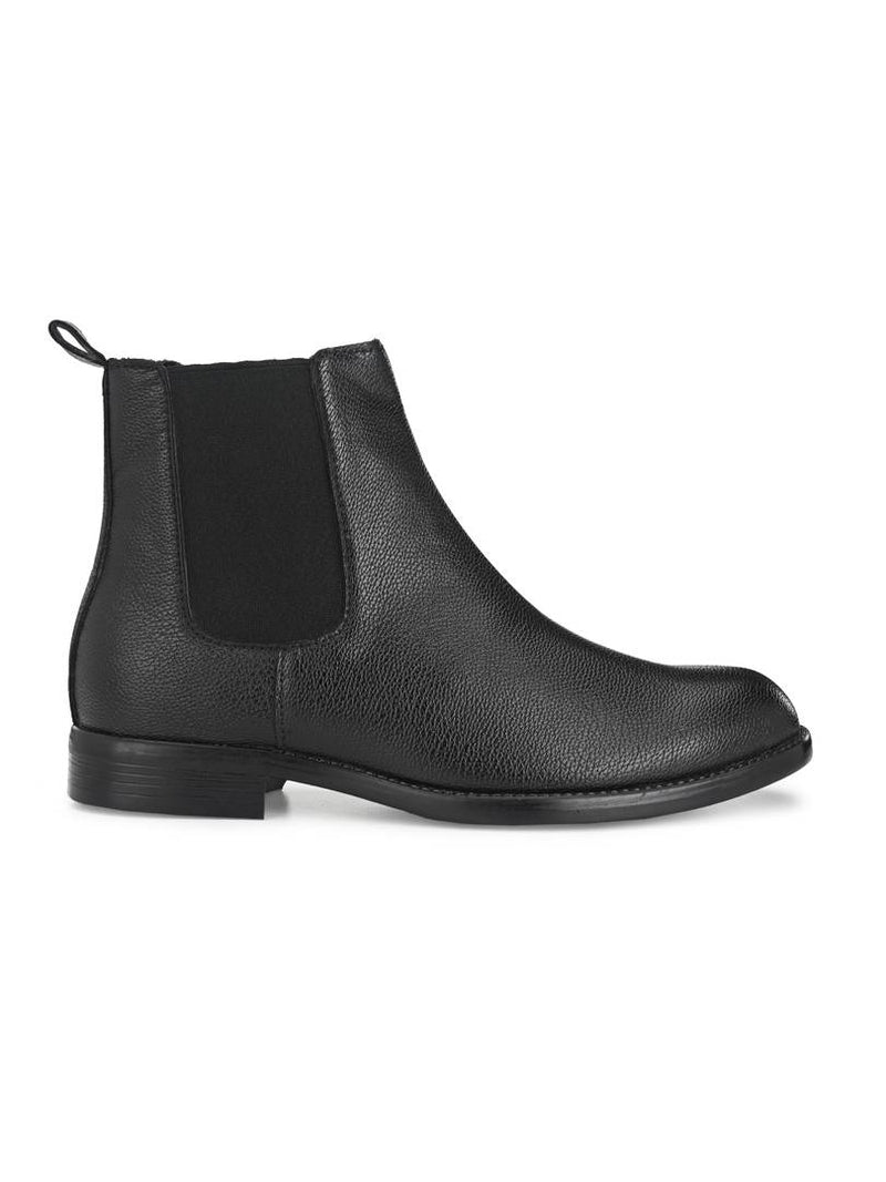 Men's Black PU & Synthetic Outdoor Chelsea Boots